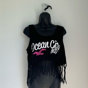 Ocean City MD Black and Pink Tank Size M